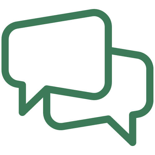 an icon of two speech bubbles